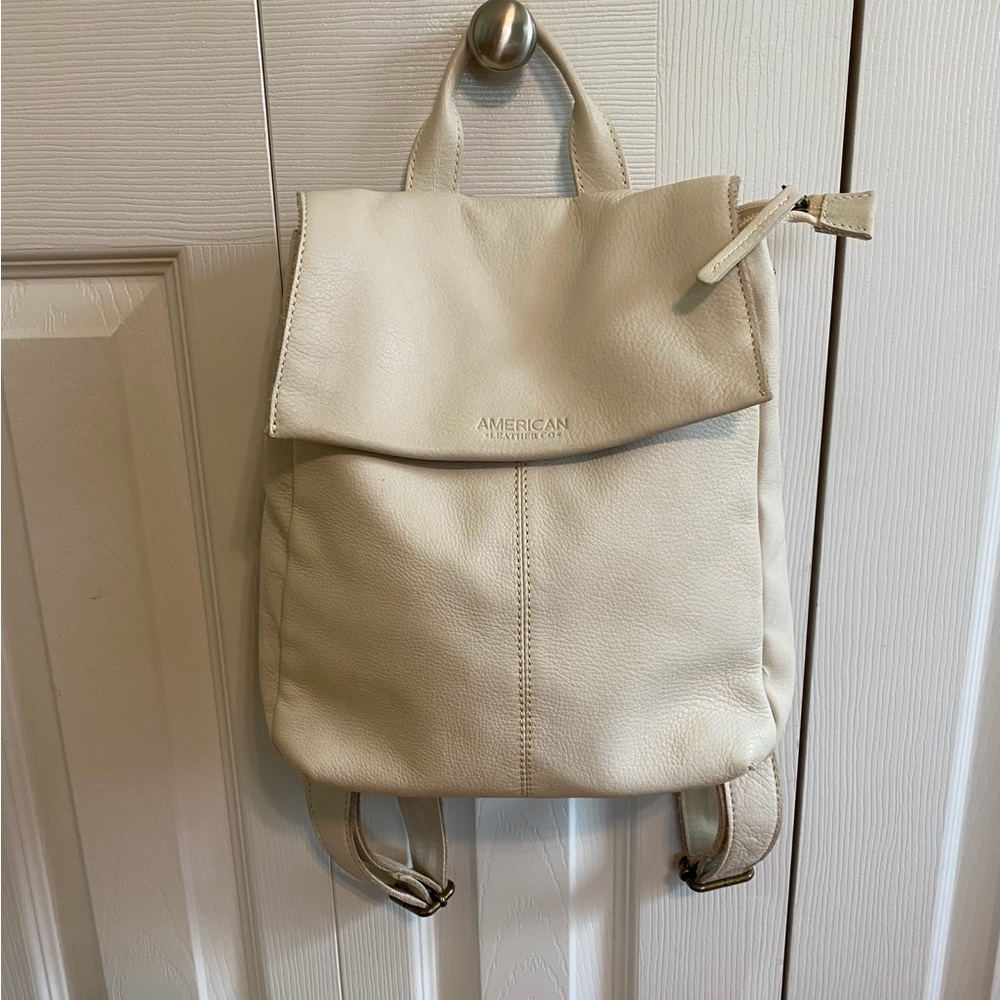 🍀American Leather Co. Cream Backpack